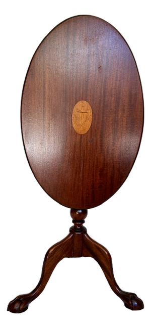 1931 Charak Furniture Co. Tilt Top Mahogany Table — Handmade, Numbered, Excellent Condition