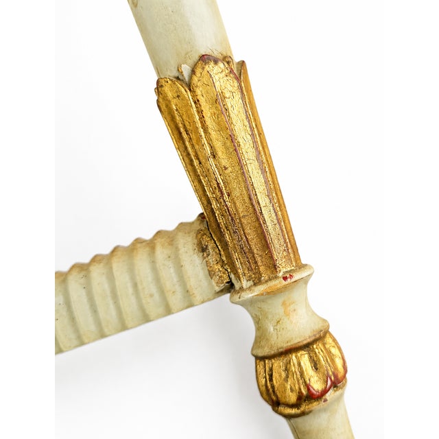 Ivory French Louis XVI Revival Painted & Parcel-Gilt Wall-Mounted Console With Disappearing Secret Drawer, Late 19th Century For Sale - Image 8 of 17
