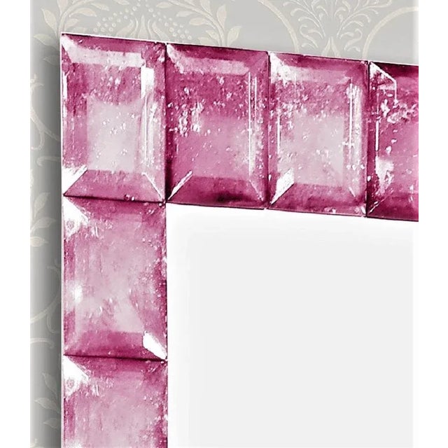 Contemporary Venetian Mirror Murano Glass "Ruby" by Fratelli Tosi For Sale - Image 3 of 4