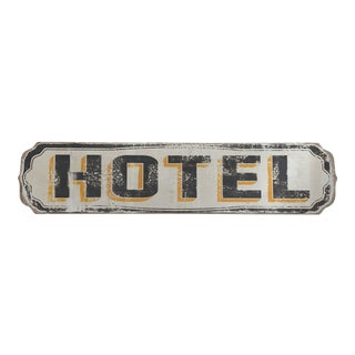 Rustic Wood Hotel Sign Wall Decor For Sale