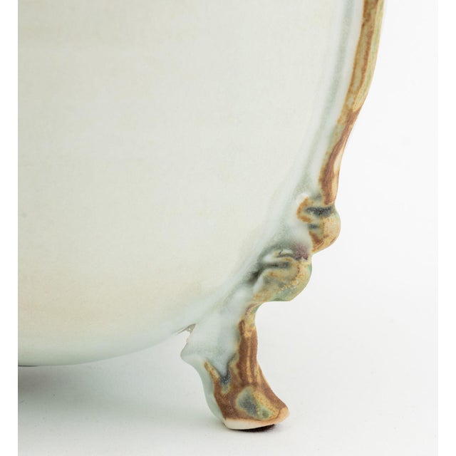 Celadon Celadon Glazed Art Pottery Vase Mounted as a Lamp For Sale - Image 8 of 9