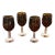 Vintage Faux Tortoise Shell Wine Glasses- Set of 4 For Sale