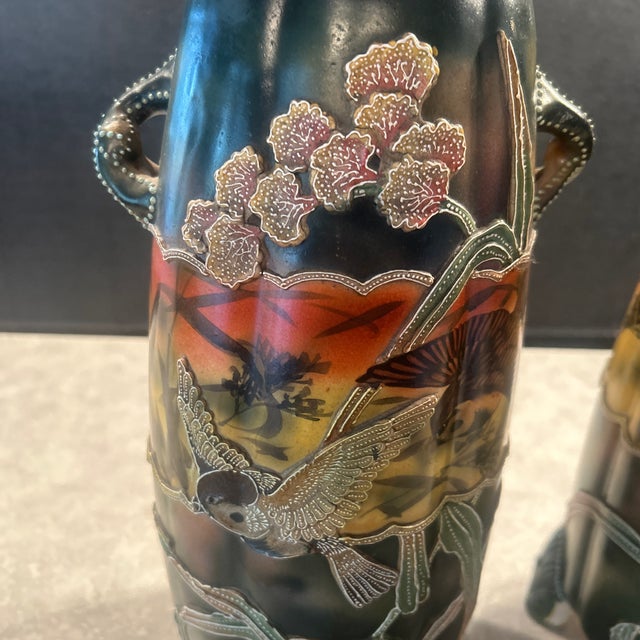 Unmarked Nippon; approximate age 1890-1900; moriage design; heavy; no damage or repairs.