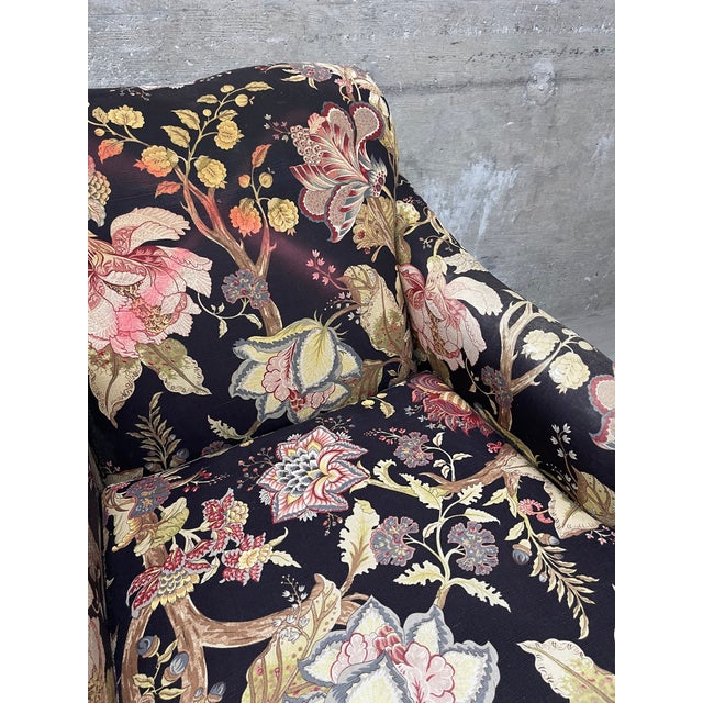 Black Vintage Upholstered Lounge Chair For Sale - Image 8 of 12