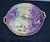 Antique : Early 20th Century Decorative Hand Painted Floral Cake Plate with Handles by Jean Pouyat Limoges. Made of...