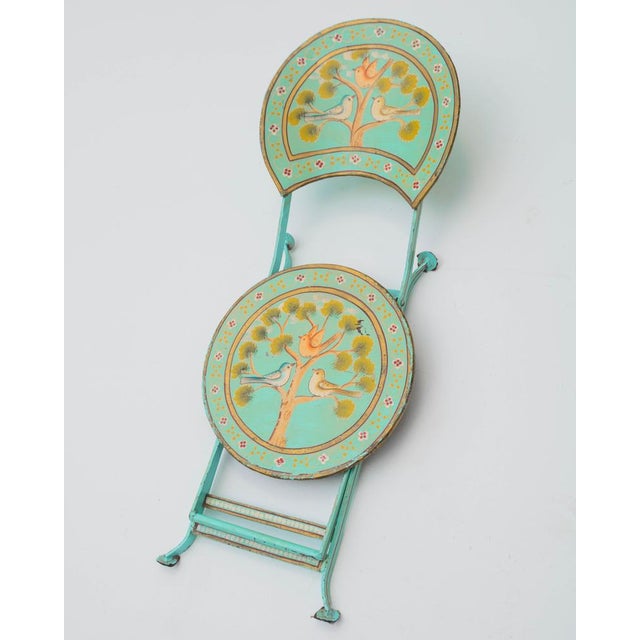 Folk-Art-Style Folding Chairs, 1940s, Set of 2 For Sale - Image 4 of 16