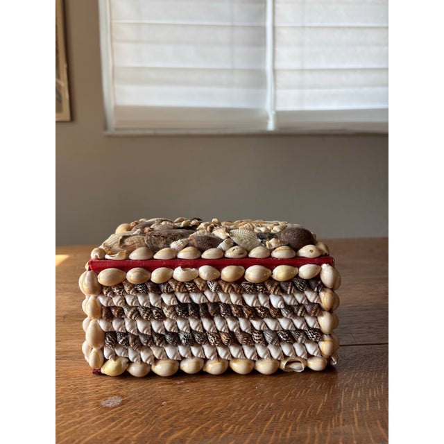 Mid 20th Century Vintage English Shell Box For Sale - Image 5 of 8