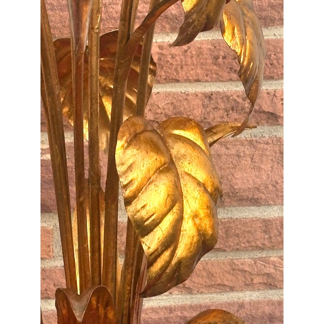 Metal Gold-Plated Metal and Glass Shade Floor Lamp from Hans Kögl, 1960s For Sale - Image 7 of 11