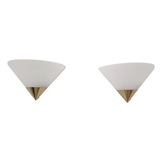 Large Model 3671 Wall Lights by Glashütte Limburg, 1970s, Set of 2 For Sale