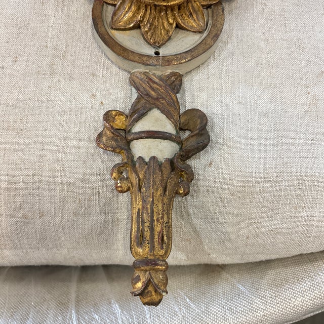 Brass Pair of French 19th Century Carved Swan Sconces For Sale - Image 8 of 12