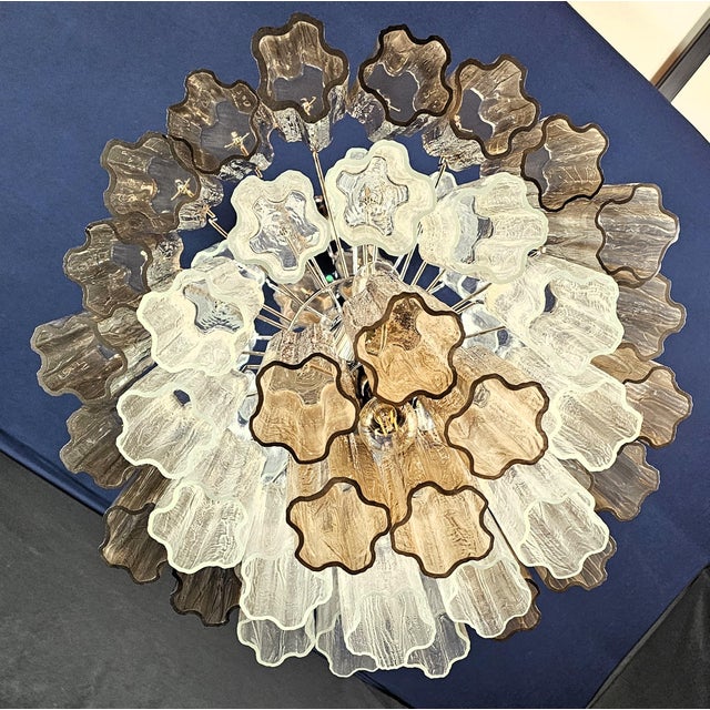 Glass Vintage Pear-Shaped Murano Glass Chandelier in the style of Barovier, Italy, 2004 For Sale - Image 7 of 14