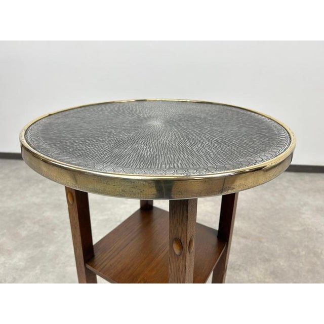 Brown Art Nouveau Side Table, 1890s For Sale - Image 8 of 11