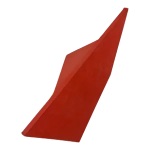 1967 Charles Hinman Red and Orange Shaped Canvas From Richard Himmel Estate
