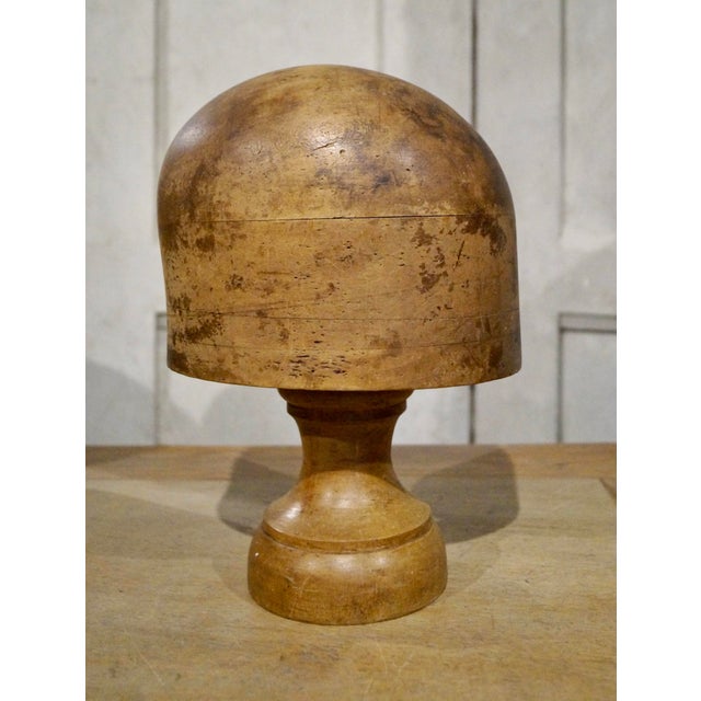 Antique French Hat Block on Stand from Milliners, 1900s For Sale - Image 6 of 6