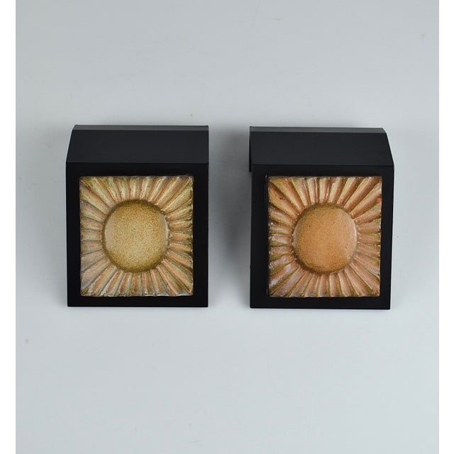 Black Mid-Century Ceramic and Black Metal Door Handles, 1950s, Set of 2 For Sale - Image 8 of 16
