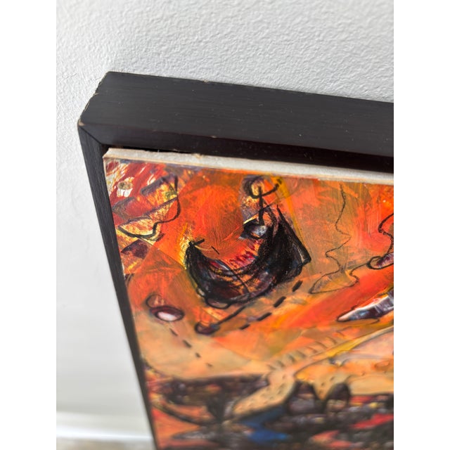 Benjamín De León Dominican Expressionist Figurative Mixed Media Painting For Sale - Image 10 of 10