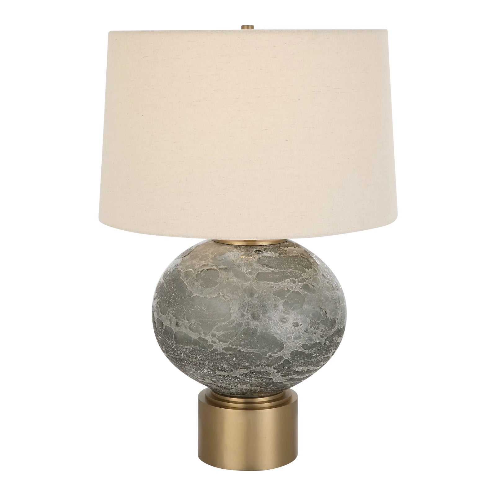 Lunia Gray Glass Table Lamp Chairish
