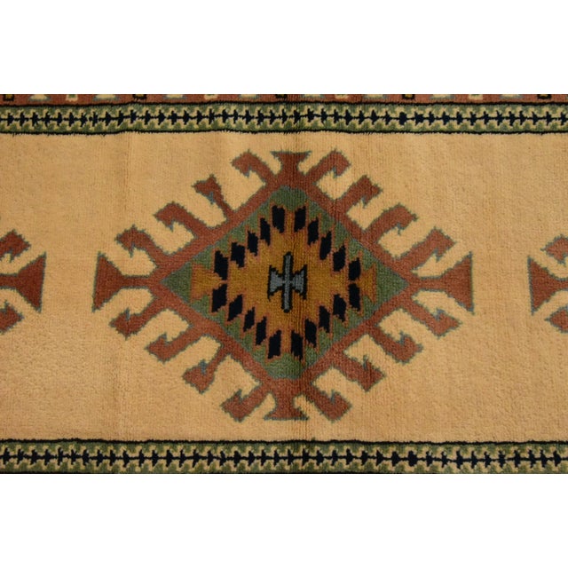 1980s Tribal Hand Knotted Cream Milas Runner Rug For Sale - Image 10 of 11