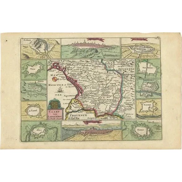 Antique Map of Languedoc in France by D. Weege, 1753 For Sale - Image 6 of 6
