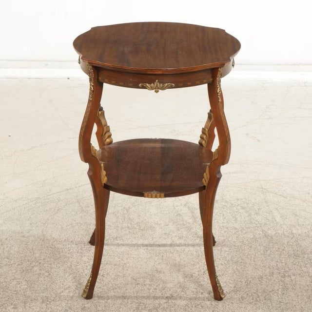 Pardon the several washed out photos. Those showing darker finish are more accurate for the true tone. Elegant Louis XV...