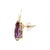 Contemporary Late 20th-Century 14k Yellow Gold Pearshape Amethyst X Top Pierced Earrings, Pair For Sale - Image 3 of 5