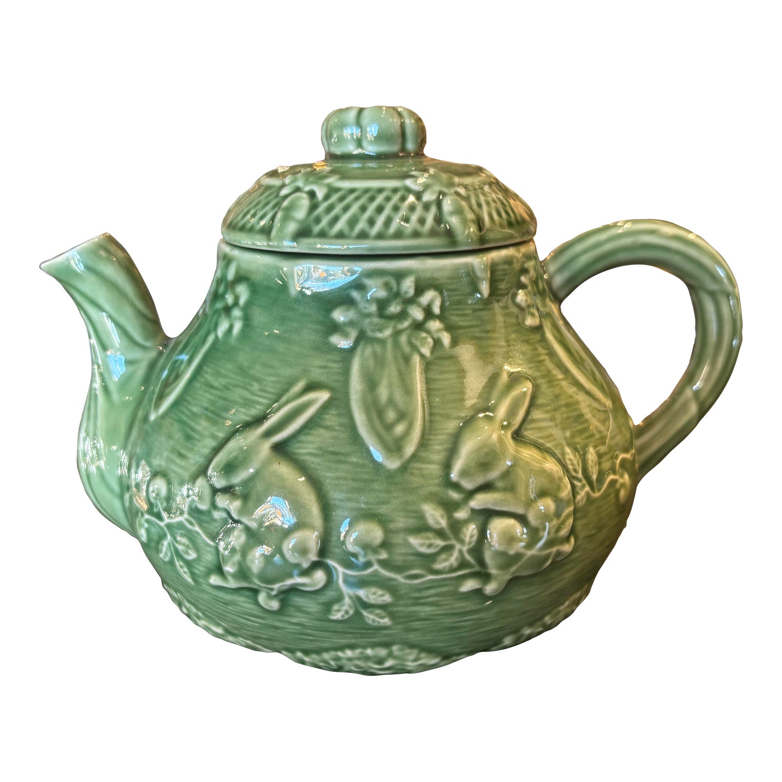 1990s Bordallo Pinheiro Bunny Rabbit Teapot | Chairish