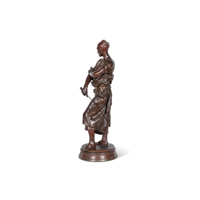 Metal Le Garde Du Harem, a Monumental Orientalist Bronze Sculpture by G. Coudray C. 1880 For Sale - Image 7 of 12
