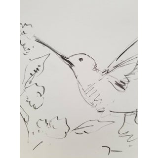 "Hummingbird" Contemporary Charcoal Drawing by Jose Trujillo For Sale