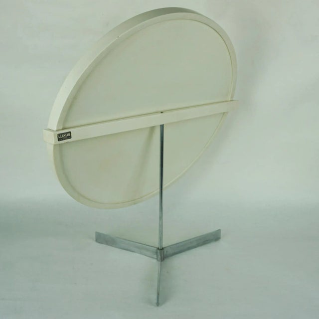 White Circular White Mirror by Uno & Östen Kristiansson for Luxus, 1960s For Sale - Image 8 of 12