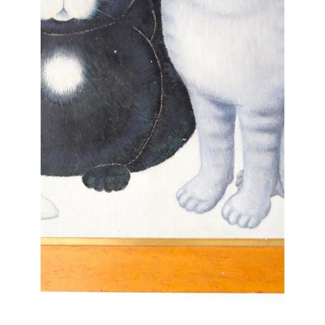 Wood Mid Century Framed Painting, Looking by William Chappell 1964 For Sale - Image 7 of 10