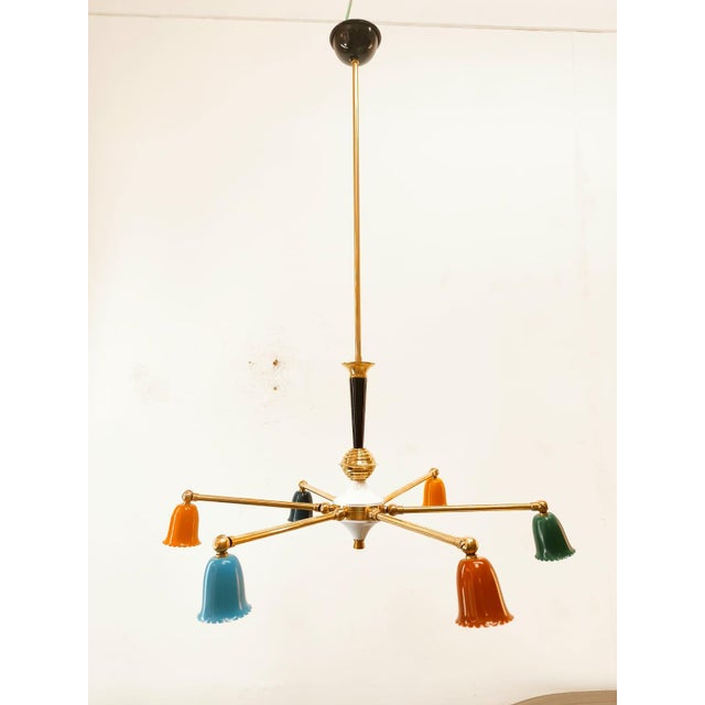 Mid-Century Sputnik 6-Light Ceiling Pendant For Sale - Image 11 of 18