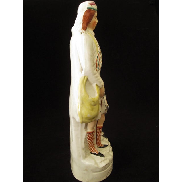 Antique Staffordshire Highlander 15" Flatback Figure - c.1875 - England For Sale - Image 10 of 13