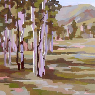 Innuendo by Hadley Rampton | Oil on canvas Landscape with trees and mountains in the background For Sale