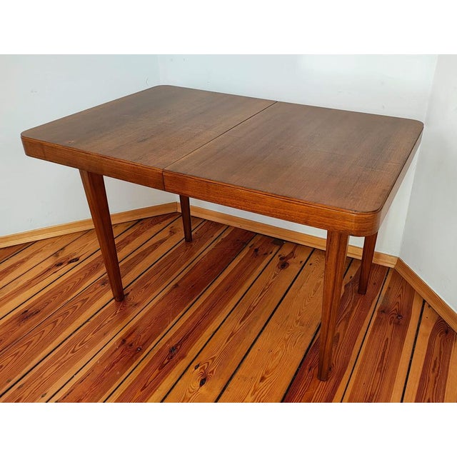 Mid-Century Modern Czechoslovakian Extendable Table by J. Halabala for Jitona, 1960s For Sale - Image 3 of 18