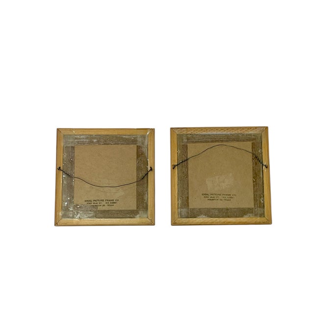 Pair Vintage Framed Needlepoint Cat Kitten Portraits With Bows For Sale - Image 6 of 8