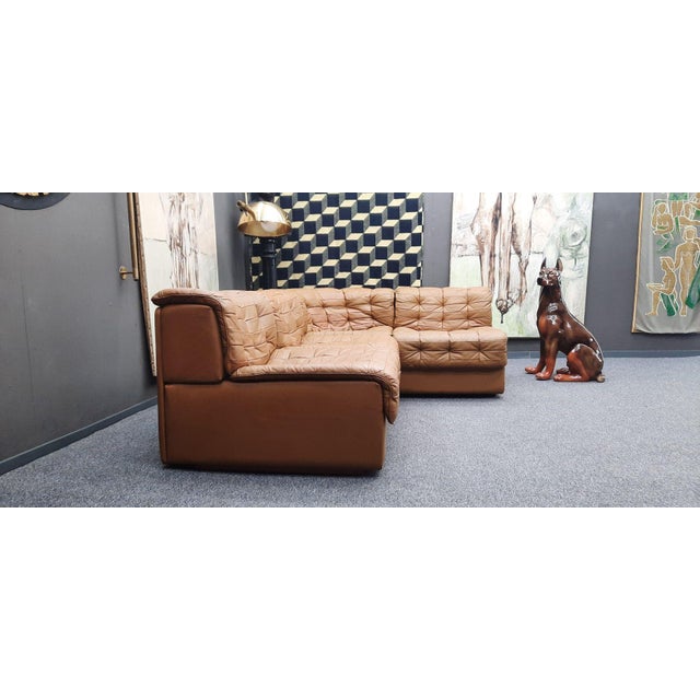1970s DS 11 Modular Leather Sofa from de Sede, 1970s, Set of 4 For Sale - Image 5 of 13