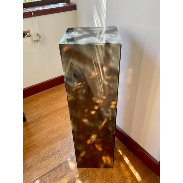 Vintage 1970s Black Lucite Pedestal For Sale - Image 9 of 13