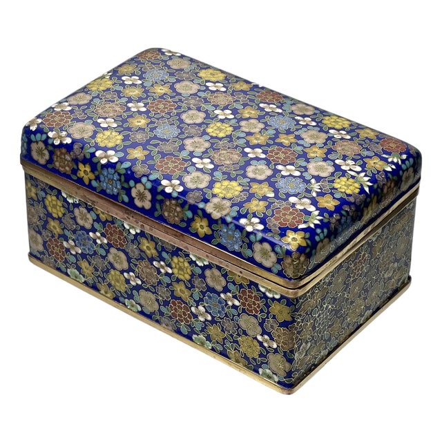Antique Millefleur Cloisonne Box by Lao Tian LI For Sale