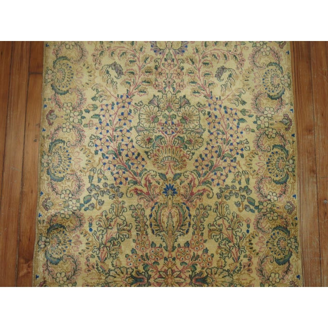 Early 20th Century Traditional Floral Persian Kirman Runner For Sale - Image 4 of 6