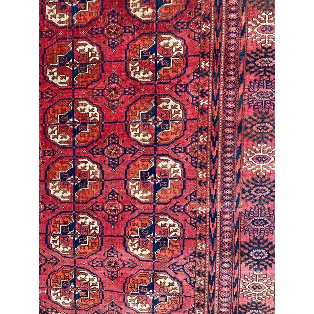 1950s Vintage Turkmen Bokhara Rug, 1950s For Sale - Image 5 of 17