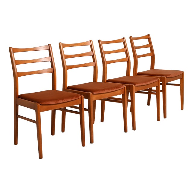Scandinavian Teak Dining Chairs, 1960s, Set of 4 For Sale