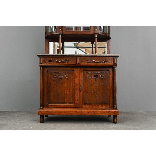 Antique Art Nouveau Sideboard in Oak, 1890s For Sale - Image 10 of 18