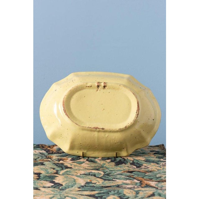 Yellow Faience Yellow Floral Dishes from Moustiers, 1700s, Set of 2 For Sale - Image 8 of 10