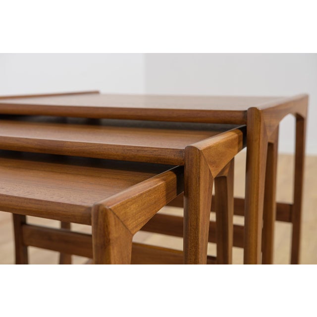 Mid-Century Teak Nesting Tables by R. Benett for G-Plan, United Kingdom, 1970s, Set of 3 For Sale - Image 12 of 18