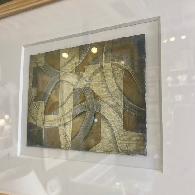 2020s Framed Signed Abstract Mixed Media Painting For Sale - Image 5 of 6