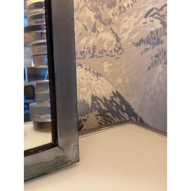 French Art Deco Large Wall Mirror For Sale - Image 4 of 4