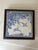 Wood Vintage French Blue & White Faience Tile Trivet in Carved Wood Frame For Sale - Image 7 of 12