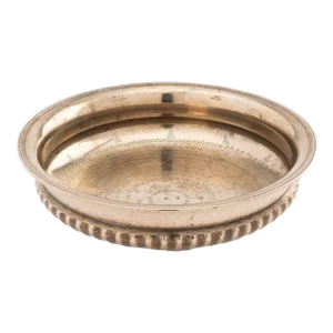 Hand Cast Phiale Form Libation Bowl in White Brass, 1800's