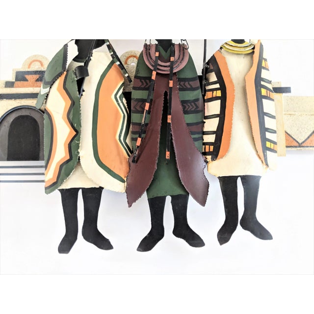 C. Jere Signed 1996 Village Women Wall Sculpture For Sale In Miami - Image 6 of 13