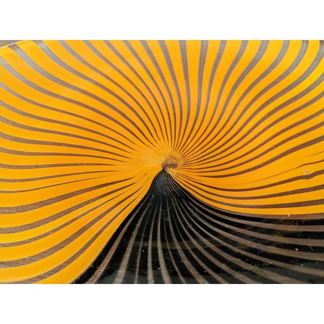 Brown Small Murano Glass Plate by Gian Maria Potenza for La Murrina, 1970s For Sale - Image 8 of 10